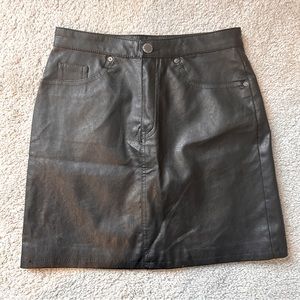 Faux Leather Mini Skirt NWT